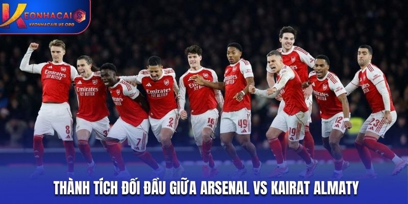 Soi kèo Arsenal vs Kairat Almaty bằng lịch sử đối mặt